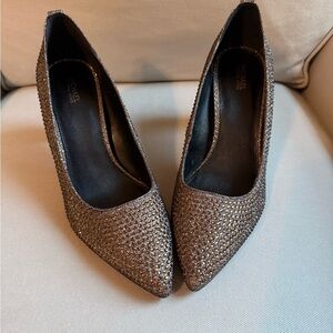 Designer Michael Kors Dorothy D'orsay Heels Pumps Shoes Crystal Glitter 8.5
